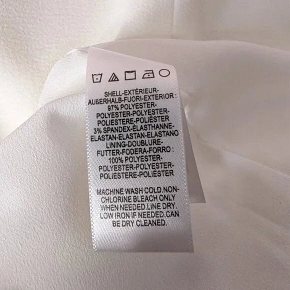 (NWT) Dress The Population Womens Off The Shoulder Dress M Off White Ivory NEW - Picture 12 of 14